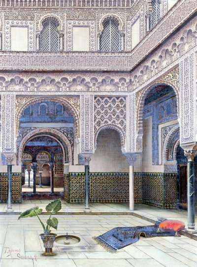 Interior of a Palace, Seville by Tomas Aceves